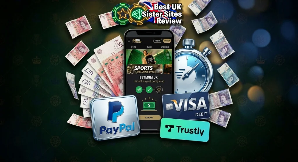 Expected processing speeds for UK bank cards, Trustly, and e-wallets on BetMGM